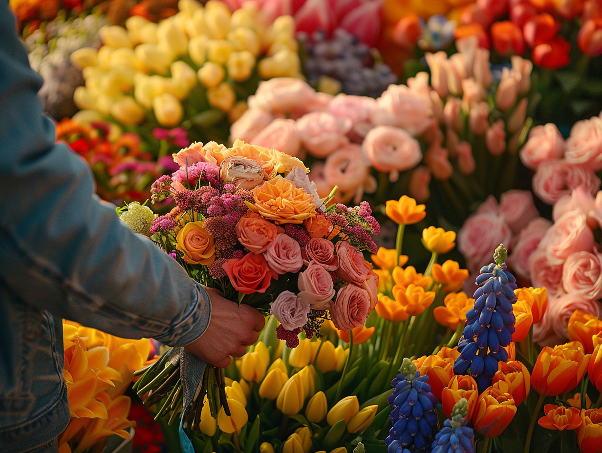 fleurs marché